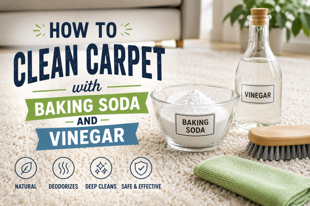 How to Clean Carpet with Baking Soda and Vinegar