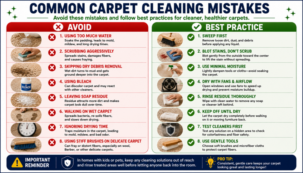 Common Carpet Cleaning Mistakes