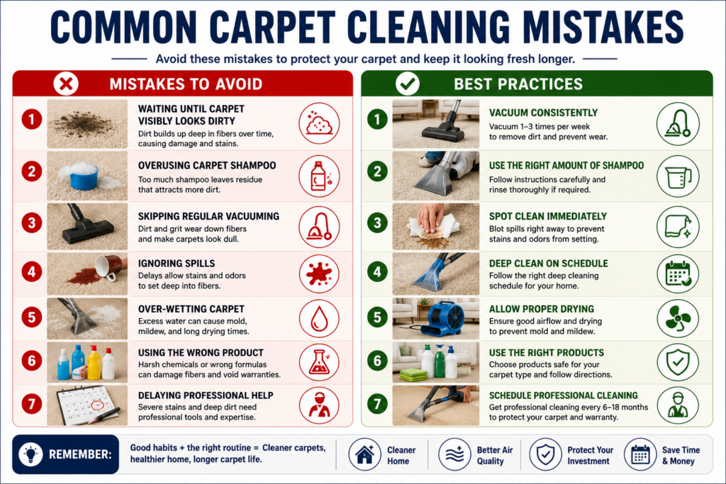 Common Carpet Cleaning Mistakes