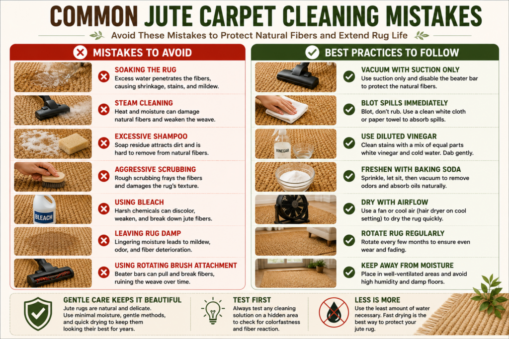 Common Jute Carpet Cleaning Mistakes