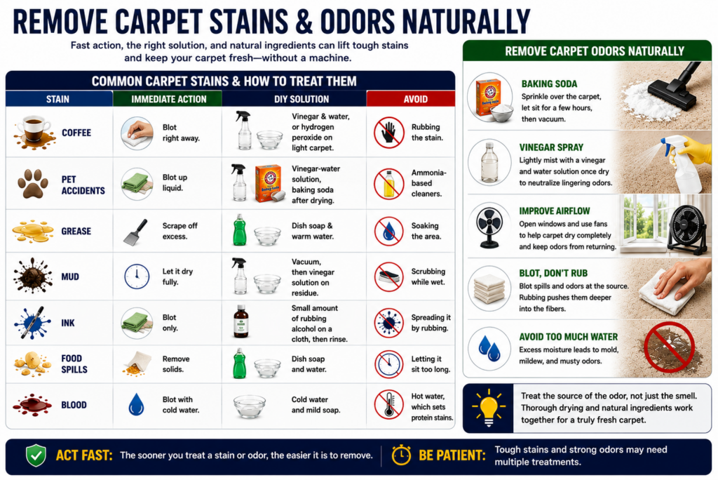Common Stains & Natural Odor Removal