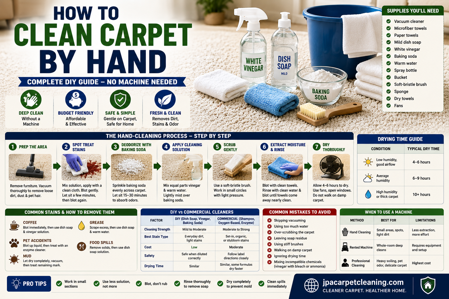 How to Clean Carpet by Hand