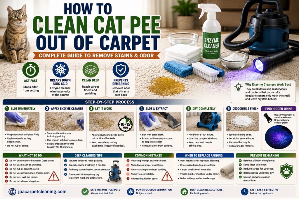 How to Clean Cat Pee Out of Carpet