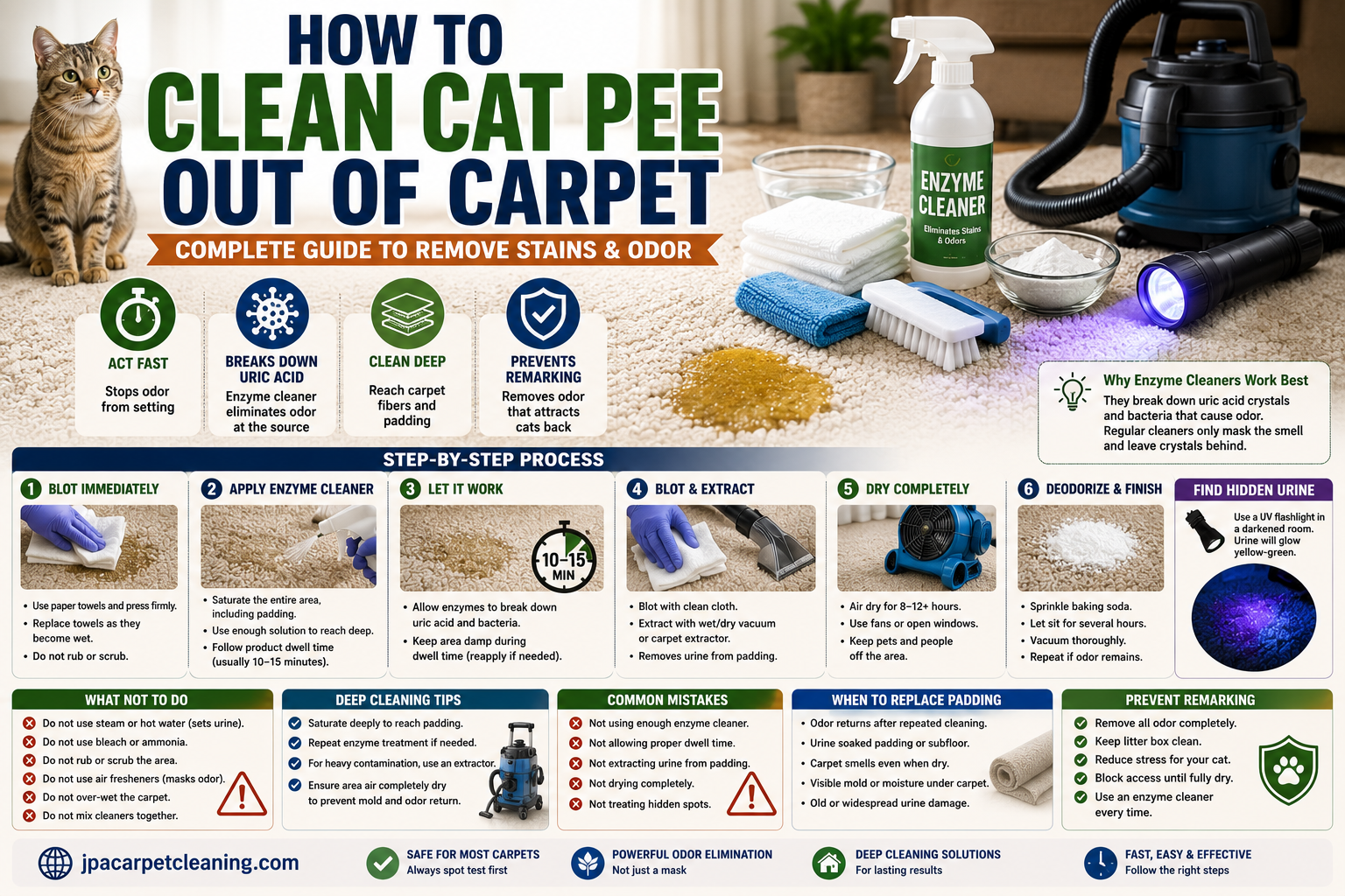 How to Clean Cat Pee Out of Carpet