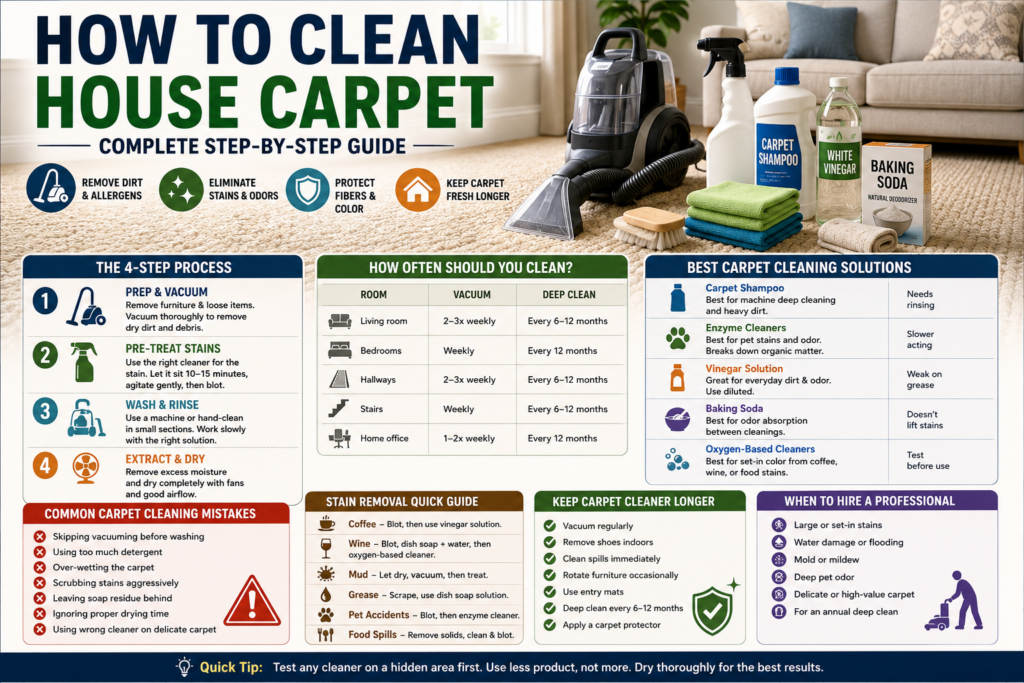 How to Clean House Carpet