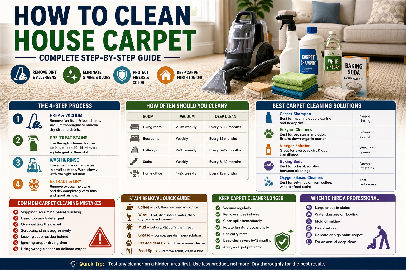 How to Clean House Carpet