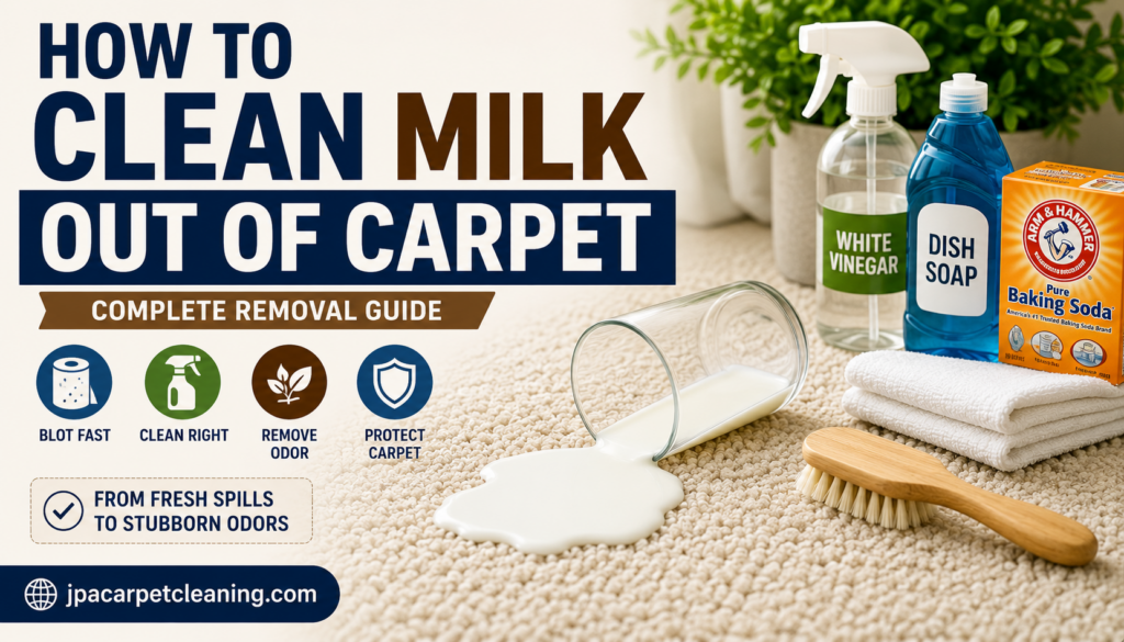 How to Clean Milk Out of Carpet
