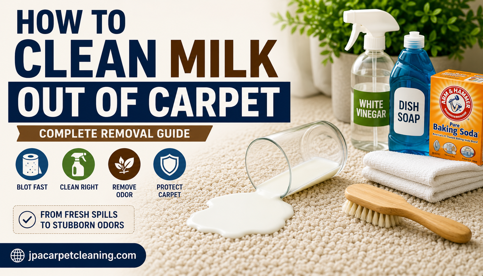 How to Clean Milk Out of Carpet