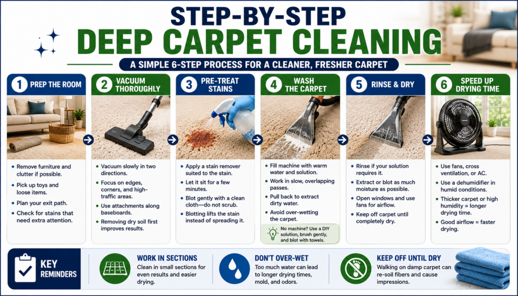 Deep Clean Carpets at Home