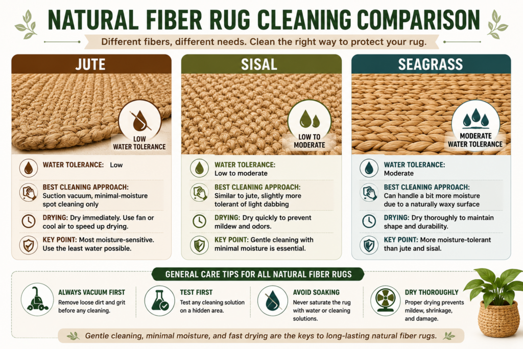Natural Fiber Rug Cleaning Comparison