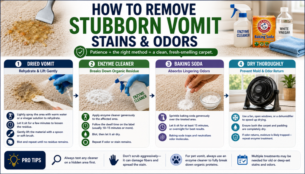 Removing Stubborn Vomit Stains