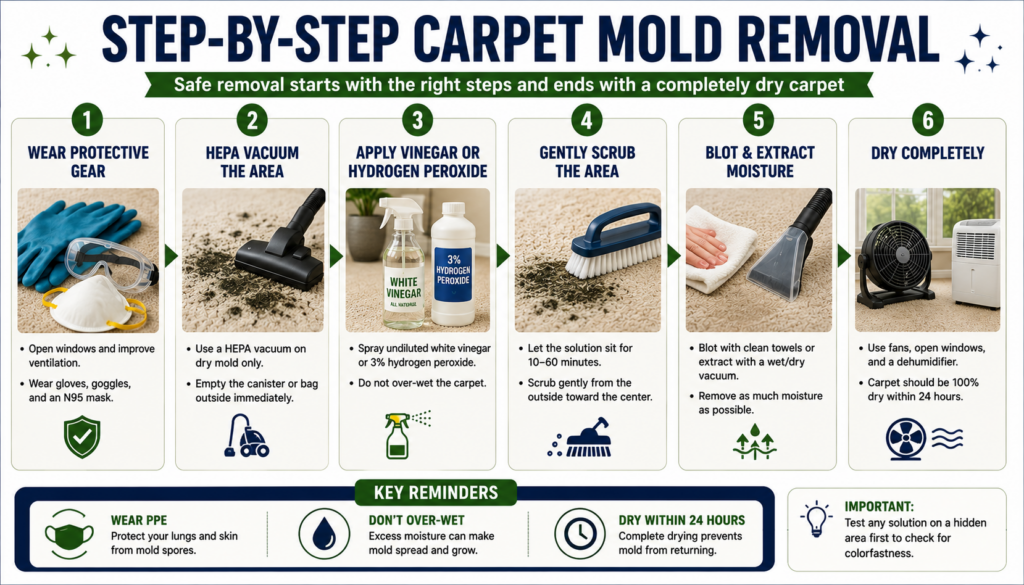 Step-by-Step Carpet Mold Removal