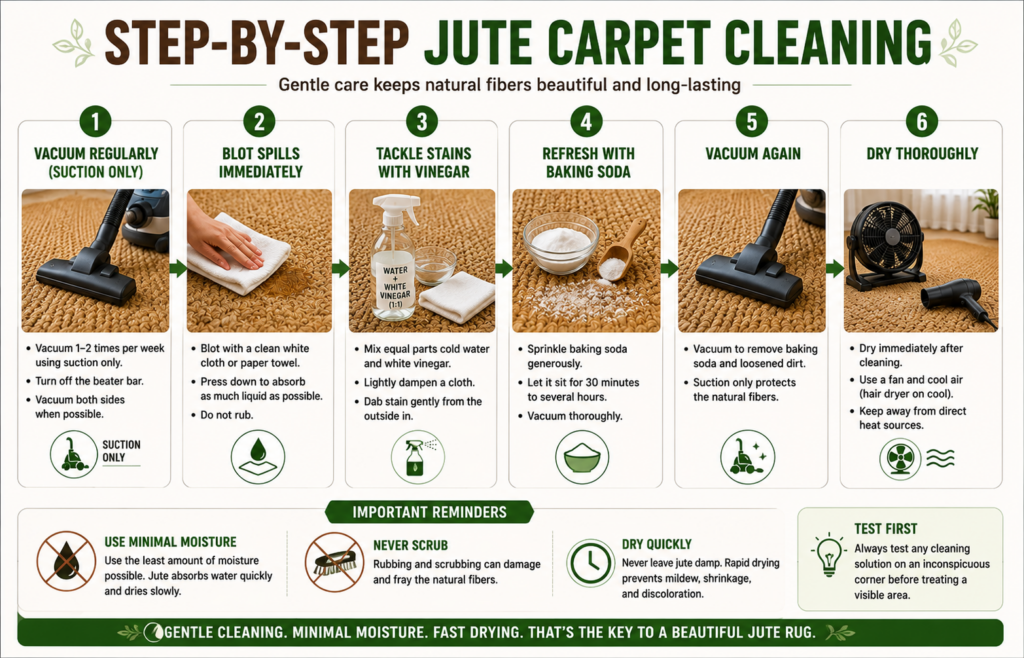 Step-by-Step Jute Carpet Cleaning