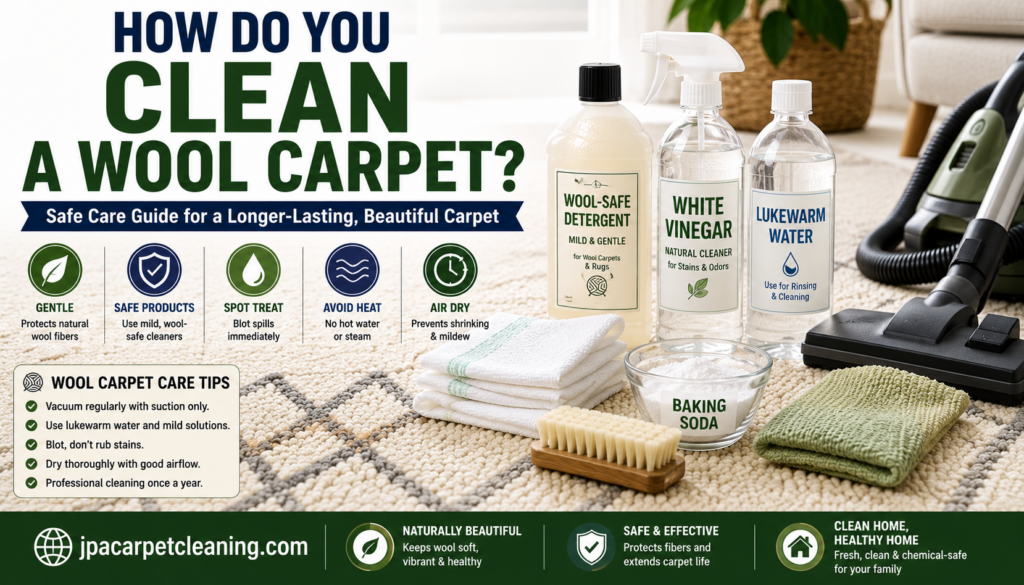 how do you clean a wool carpet