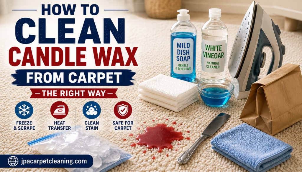 how to clean candle wax from carpet