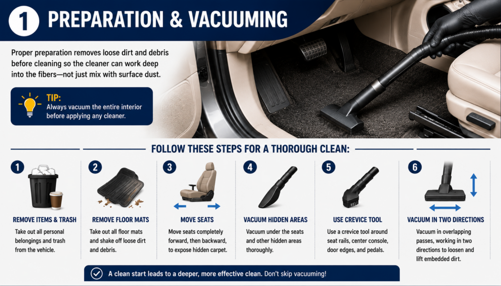 Preparation and Vacuuming