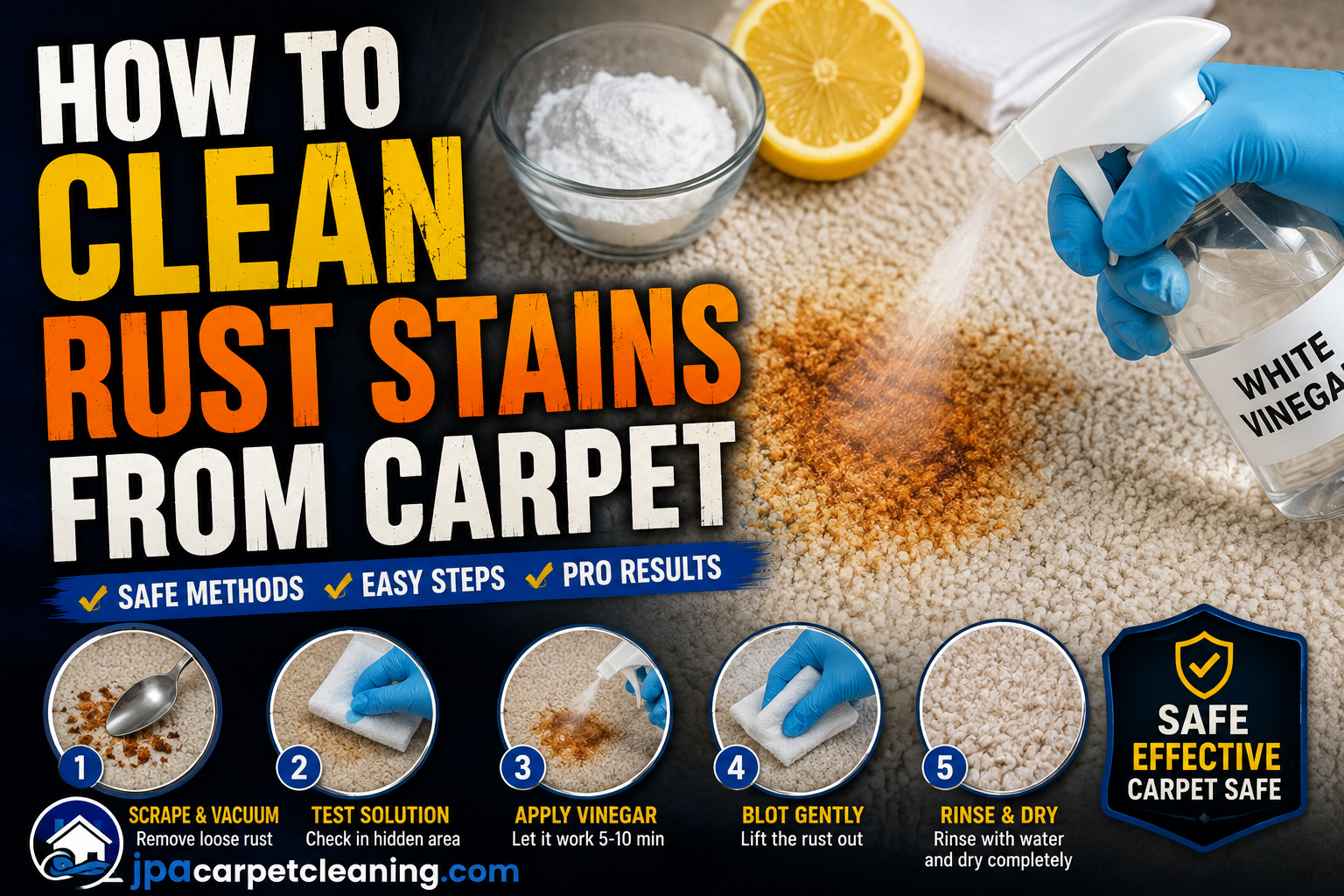 How to Clean Rust Stains From Carpet Safely