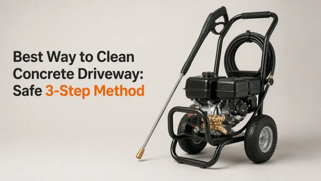 best way to clean concrete driveway