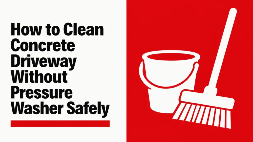 how to clean concrete driveway without pressure washer