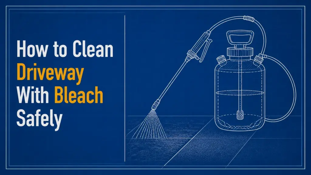 how to clean driveway with bleach