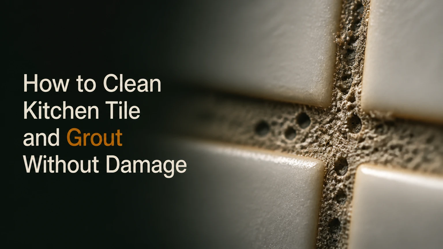 how to clean kitchen tile and grout
