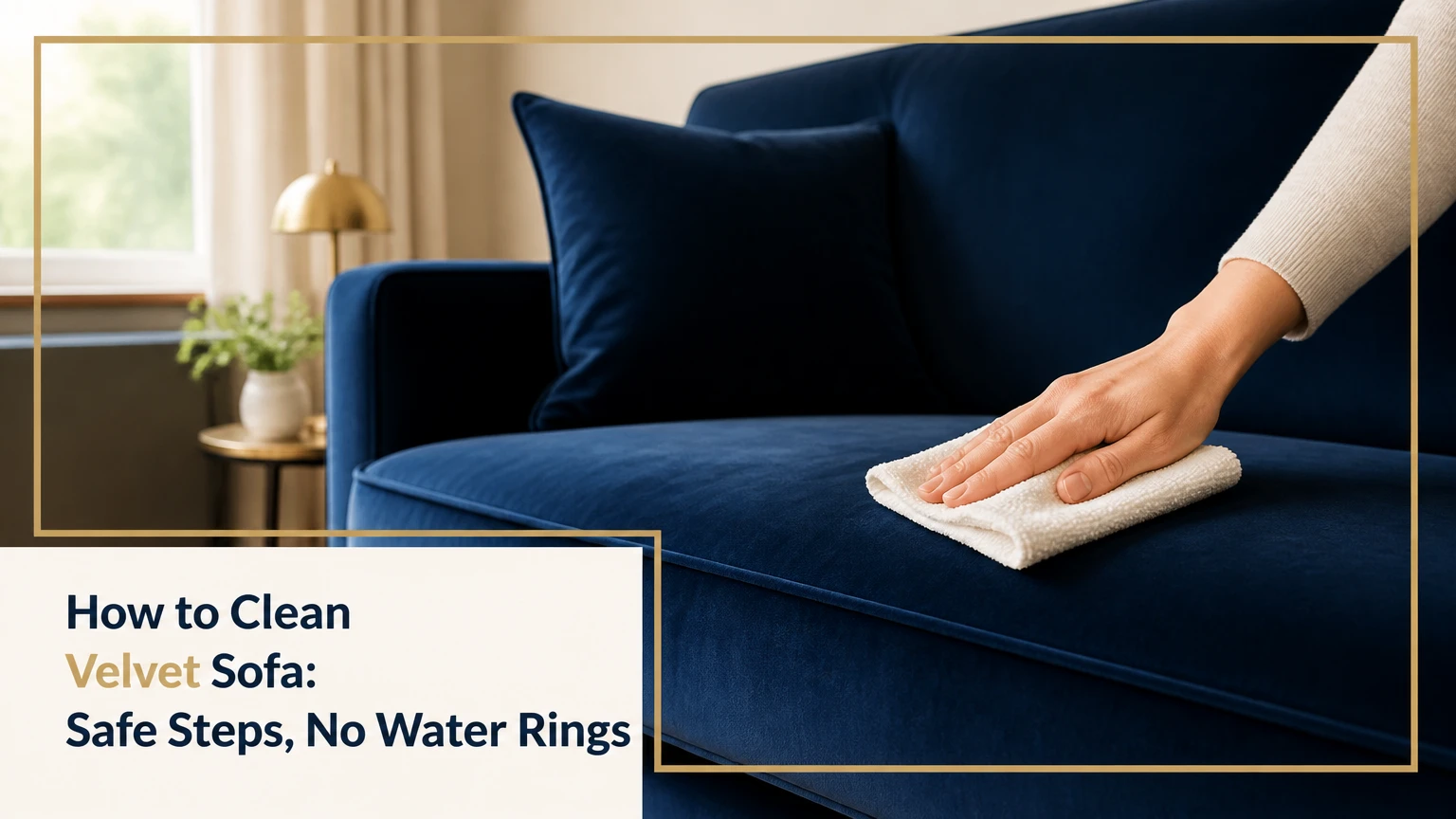 how to clean velvet sofa
