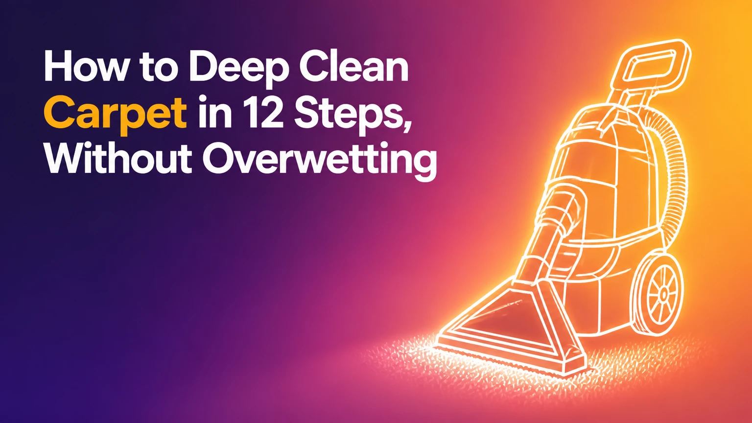 How to Deep Clean Carpet in 12 Steps, Without Overwetting