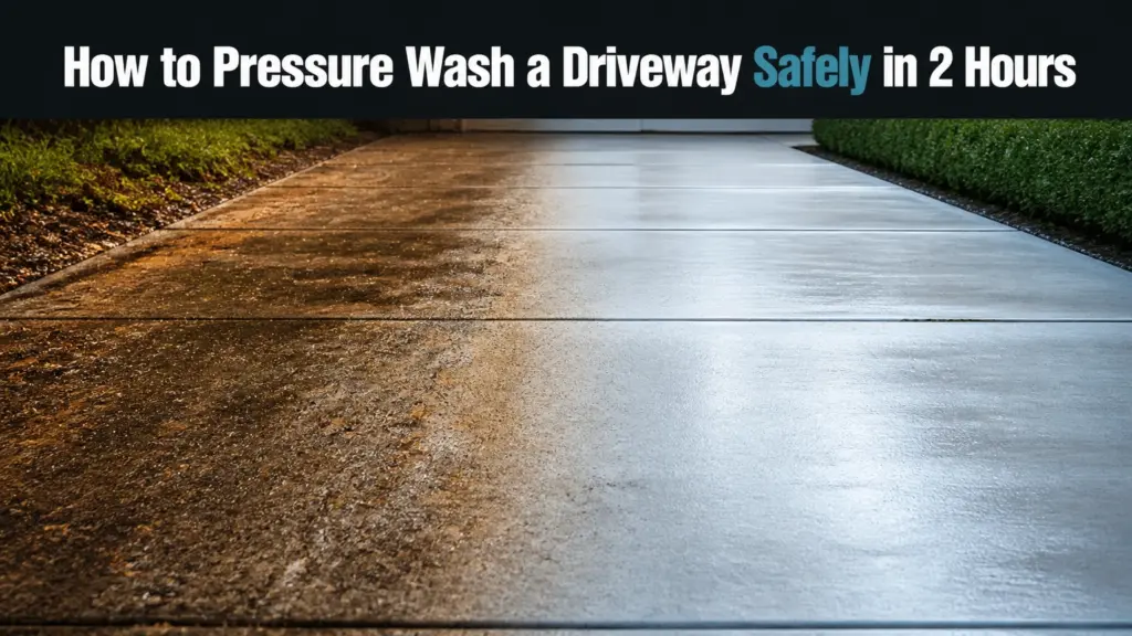 how to pressure wash a driveway