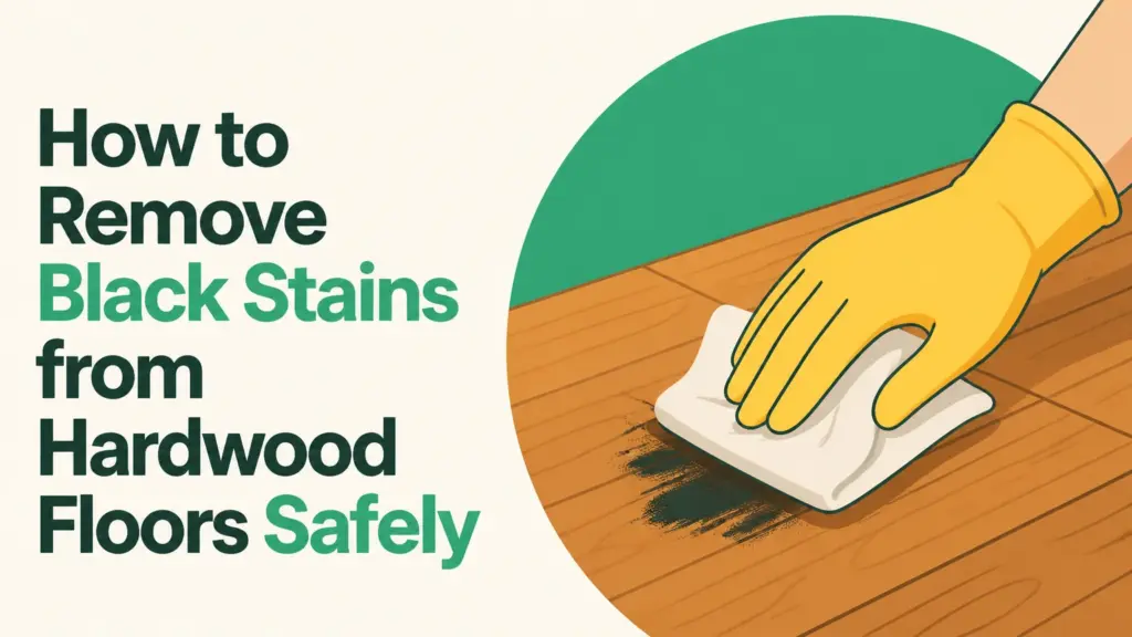 how to remove black stains from hardwood floors