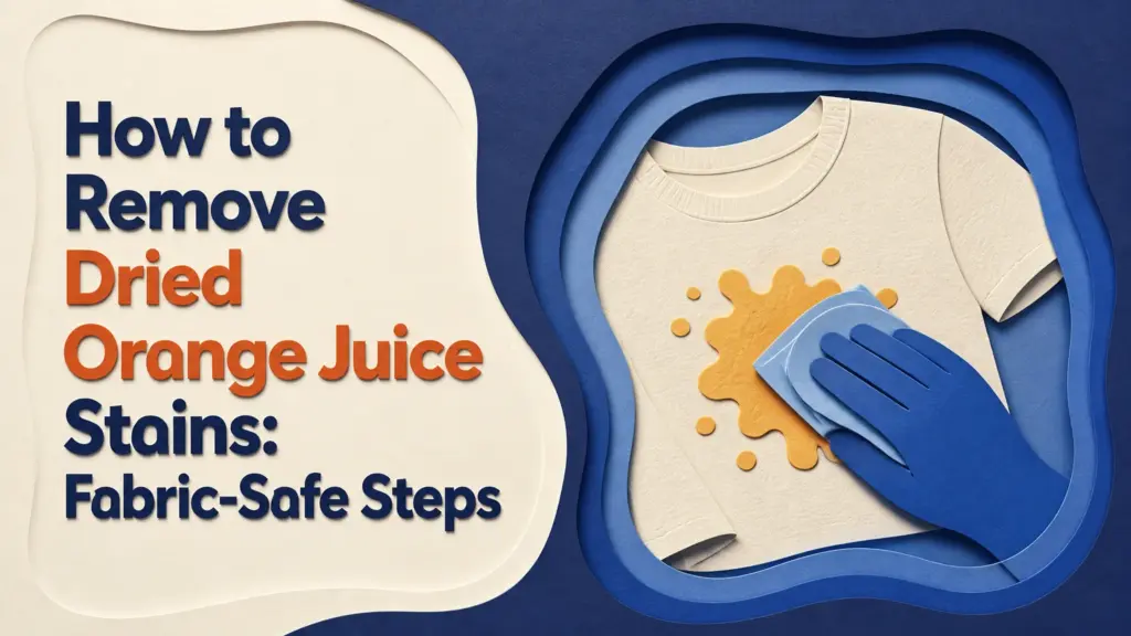 how to remove dried orange juice stains