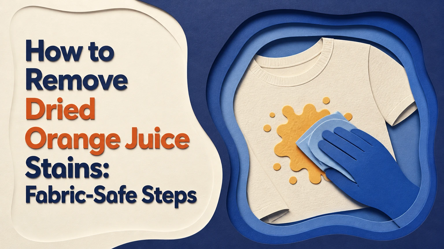 how to remove dried orange juice stains