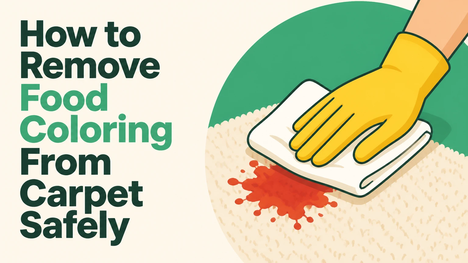 how to remove food coloring from carpet