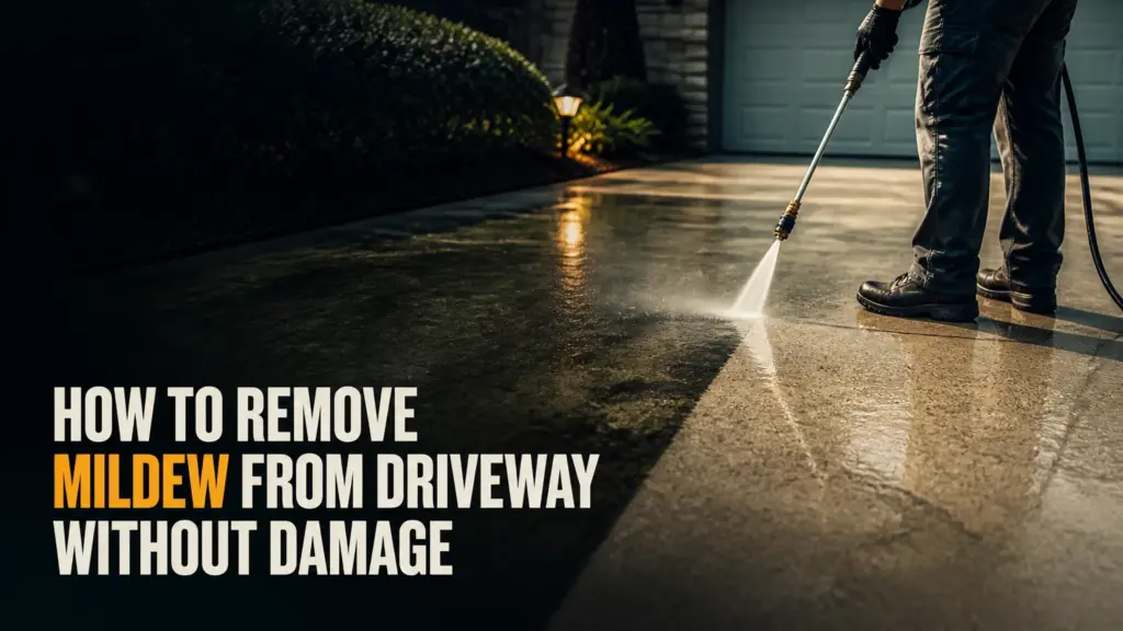 how to remove mildew from driveway