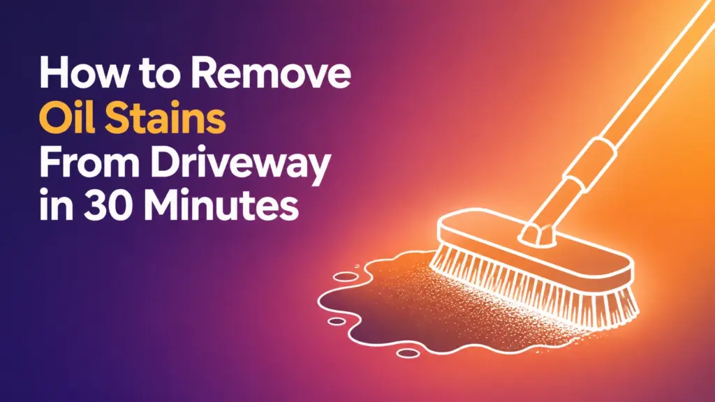 how to remove oil stains from driveway
