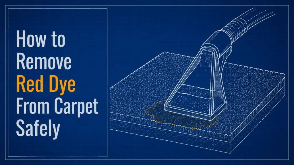 how to remove red dye from carpet