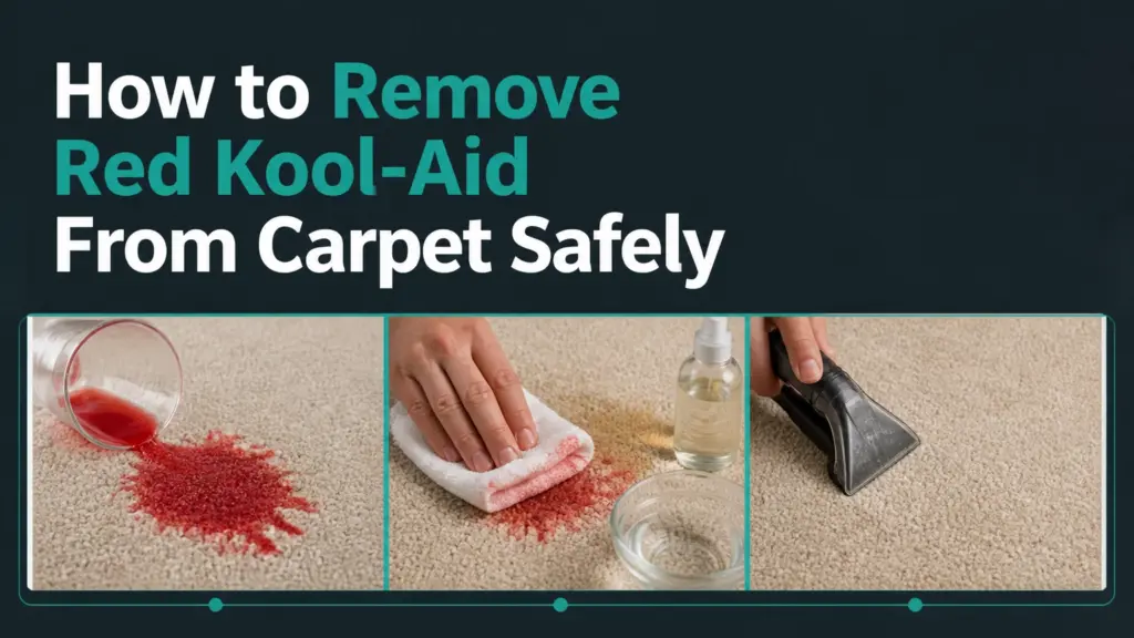 how to remove red kool aid from carpet