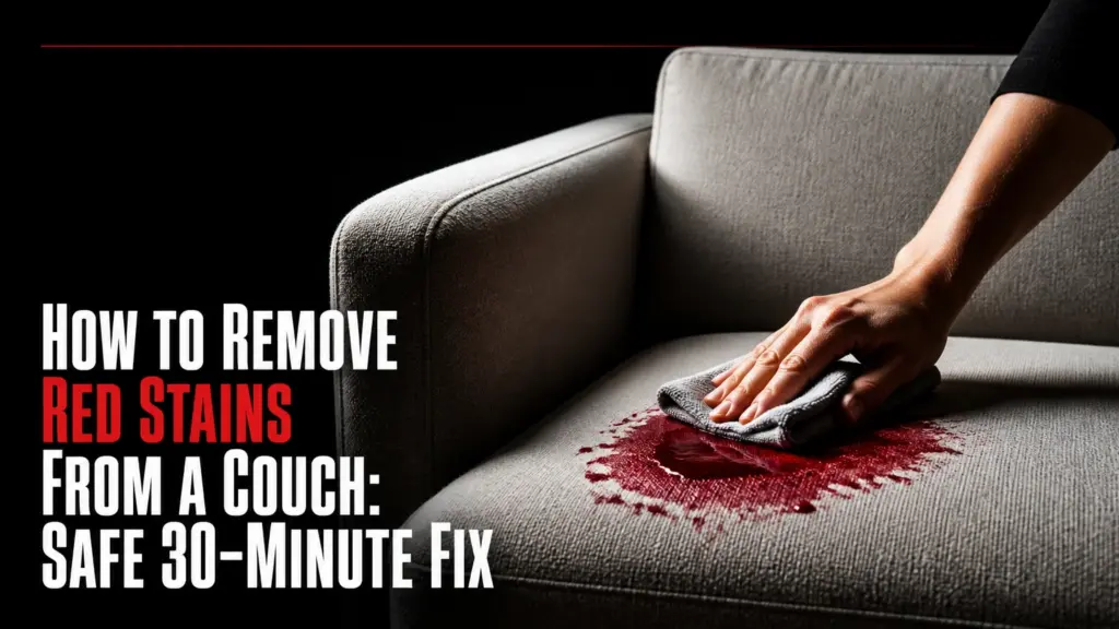 how to remove red stains from couch