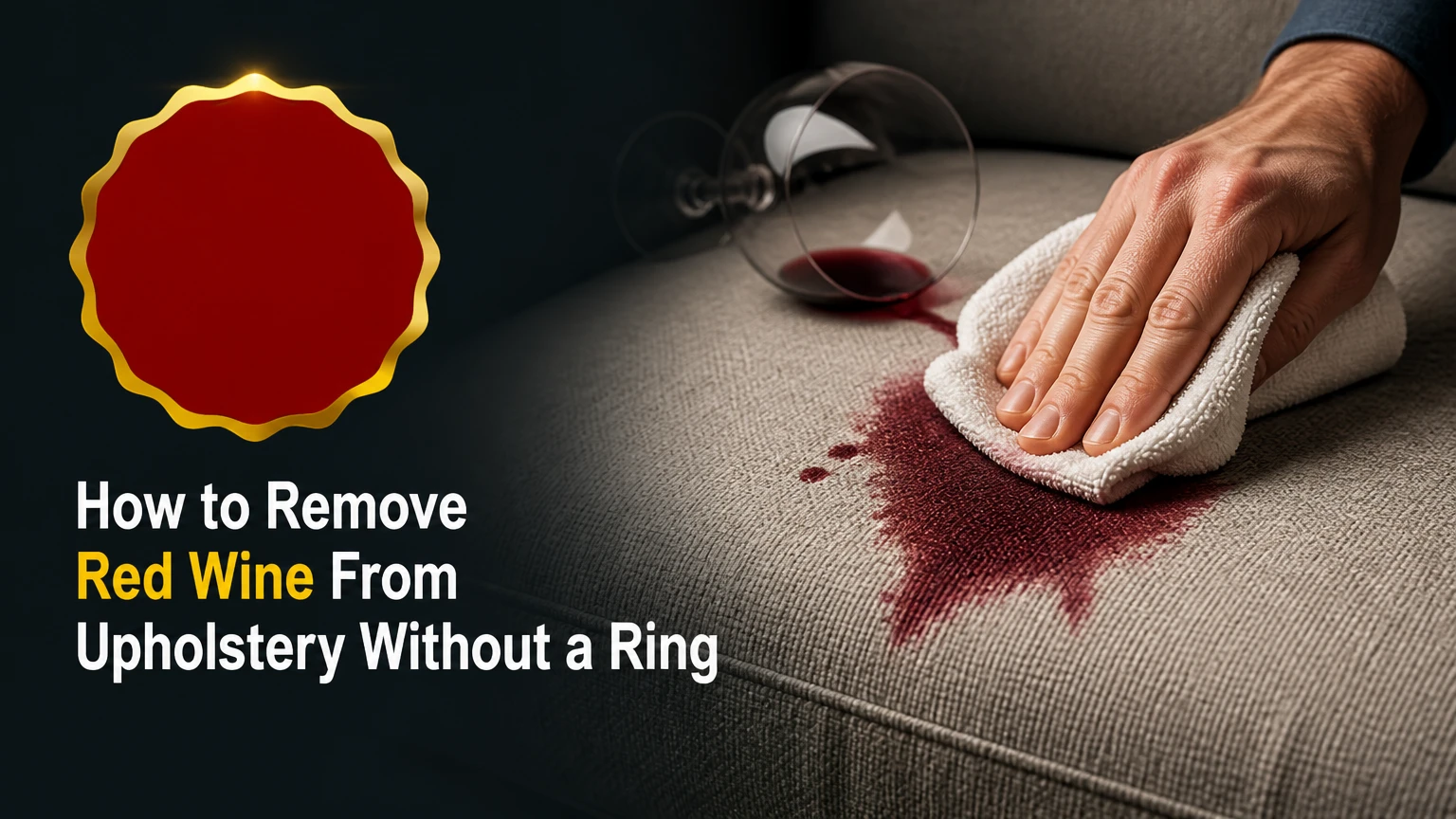 how to remove red wine from upholstery