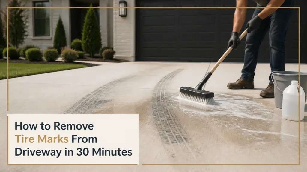 how to remove tire marks from driveway