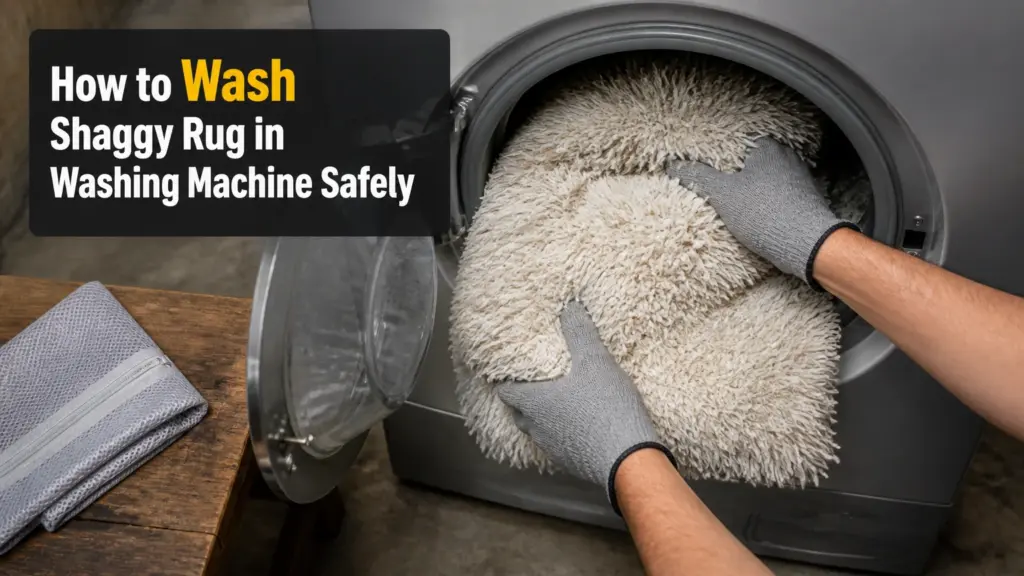 how to wash shaggy rug in washing machine