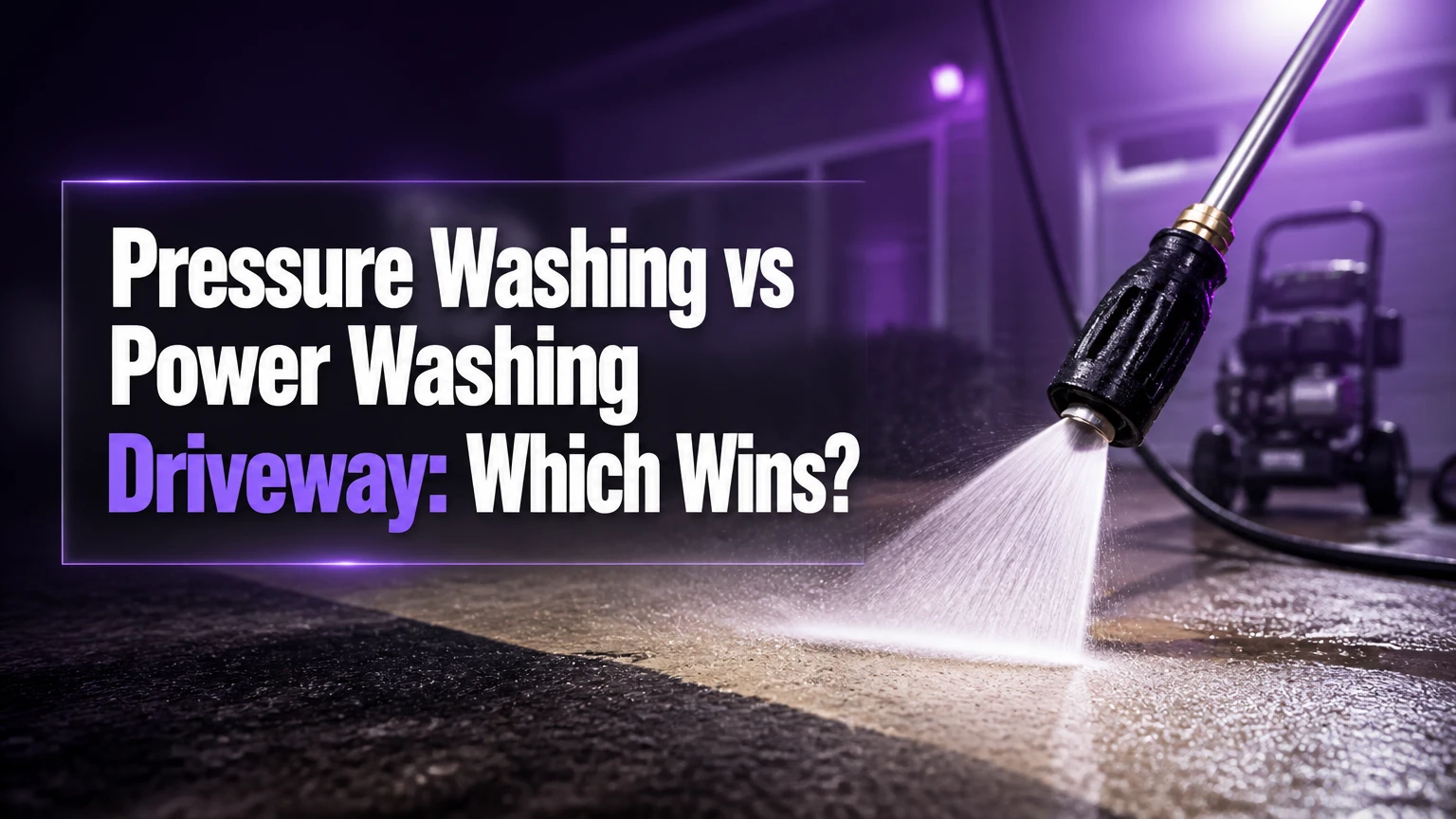 pressure washing vs power washing driveway