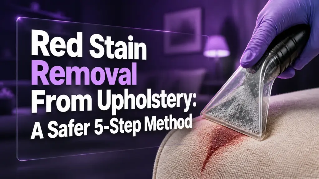 red stain removal from upholstery