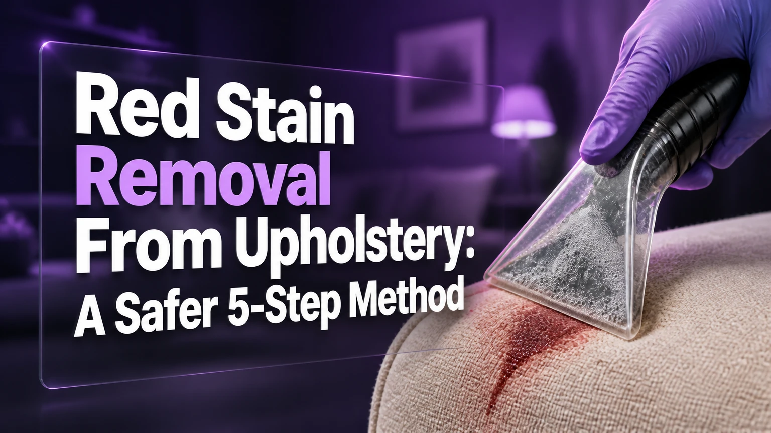 red stain removal from upholstery