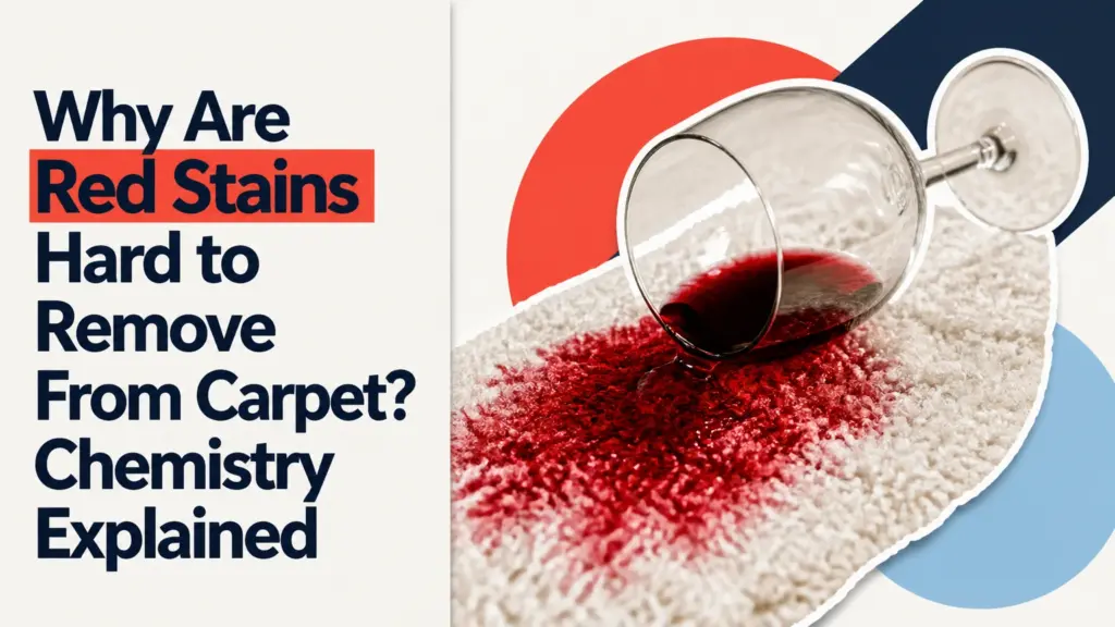 why are red stains hard to remove from carpet